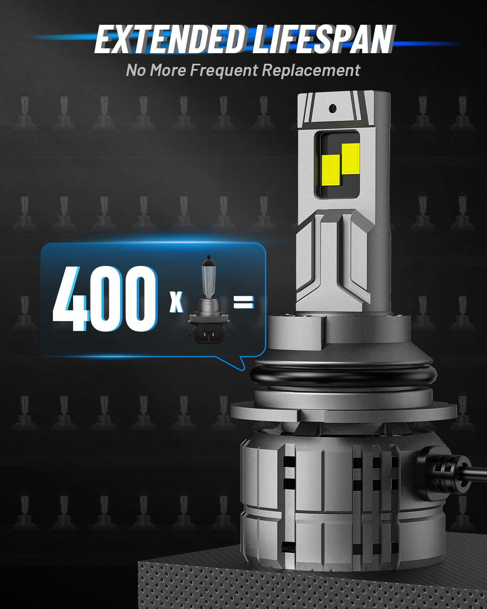 The bright, wide beam of NOVSIGHT 9007 fog bulbs enhances lane visibility.