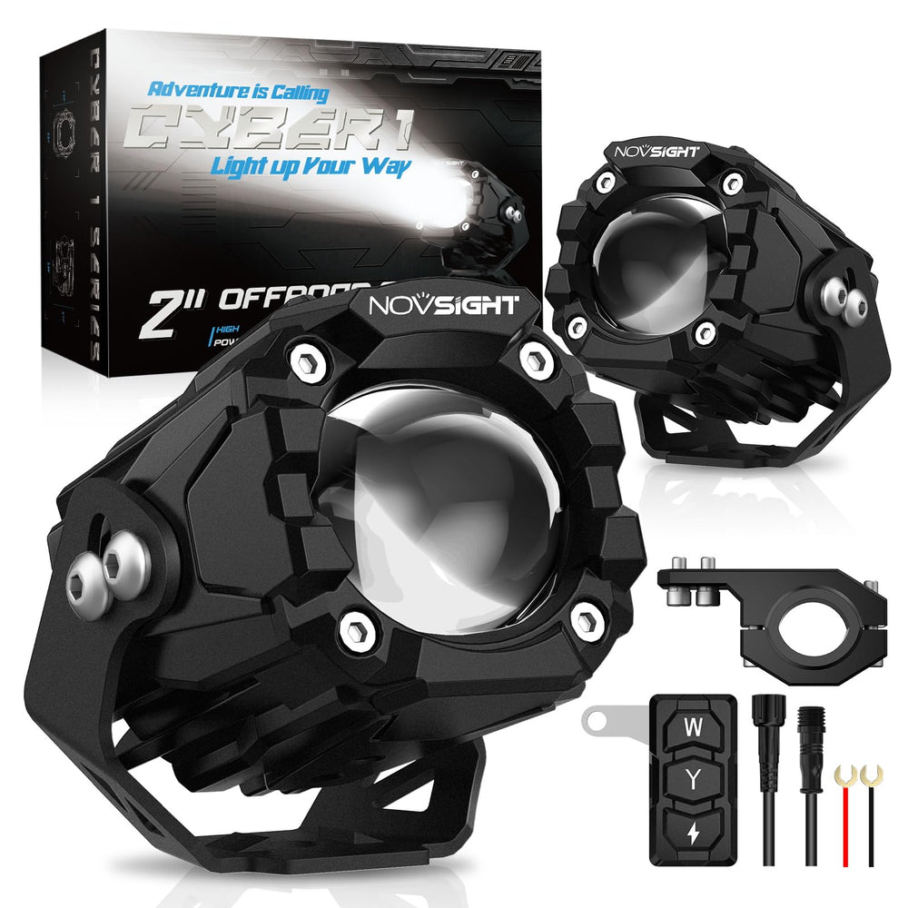 NOVSIGHT LED pods beam-pattern boosts long-range visibility on dark roads.