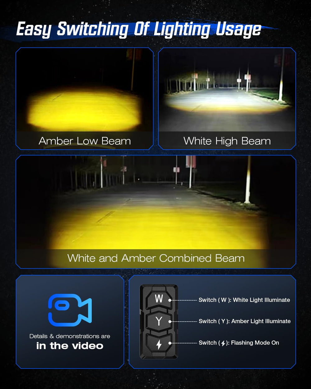 NOVSIGHT LED pods IP68 waterproof shell withstands rain and dust during off-road use.