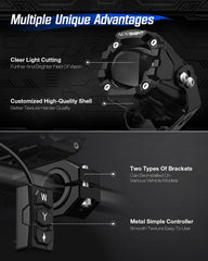 NOVSIGHT LED pods mounting brackets and extension cable enable quick, secure installation.