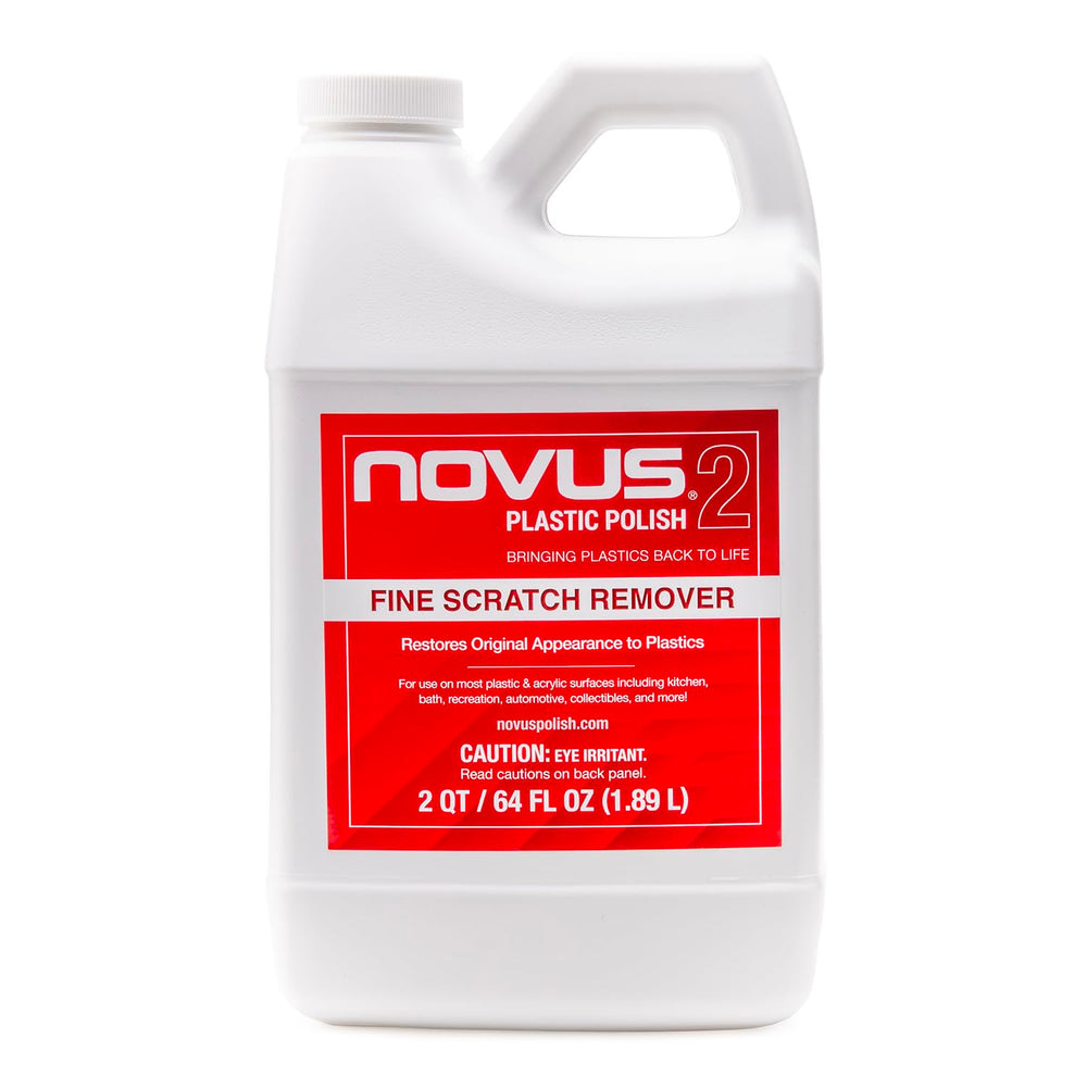 Novus 7072 fine scratch remover 64oz bottle helps restore clarity to plastics