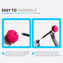 Noyfemr yellow cleaning brush preps surface for better polishing results