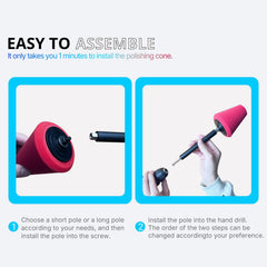 Noyfemr yellow cleaning brush pre-cleans rough surfaces for better results
