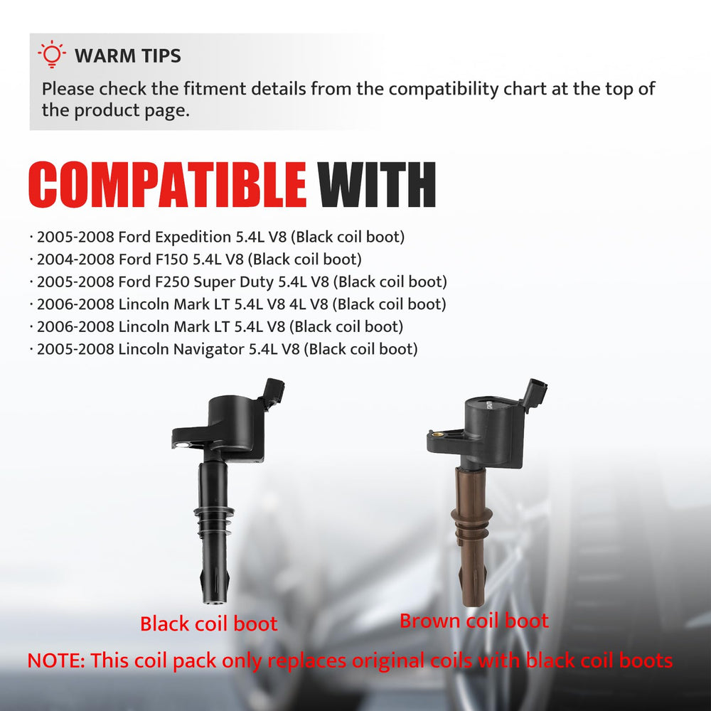 NPAUTO black boot coils provide sturdy fit for compatible engines