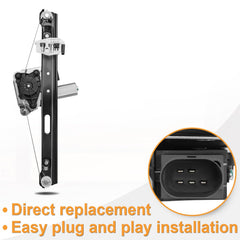 NPAUTO BMW E90 M3 rear window regulator motor, right side replacement.