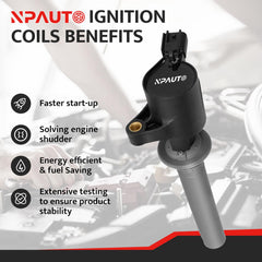 NPAUTO ignition coil pack 6 installed under the hood for smoother operation.