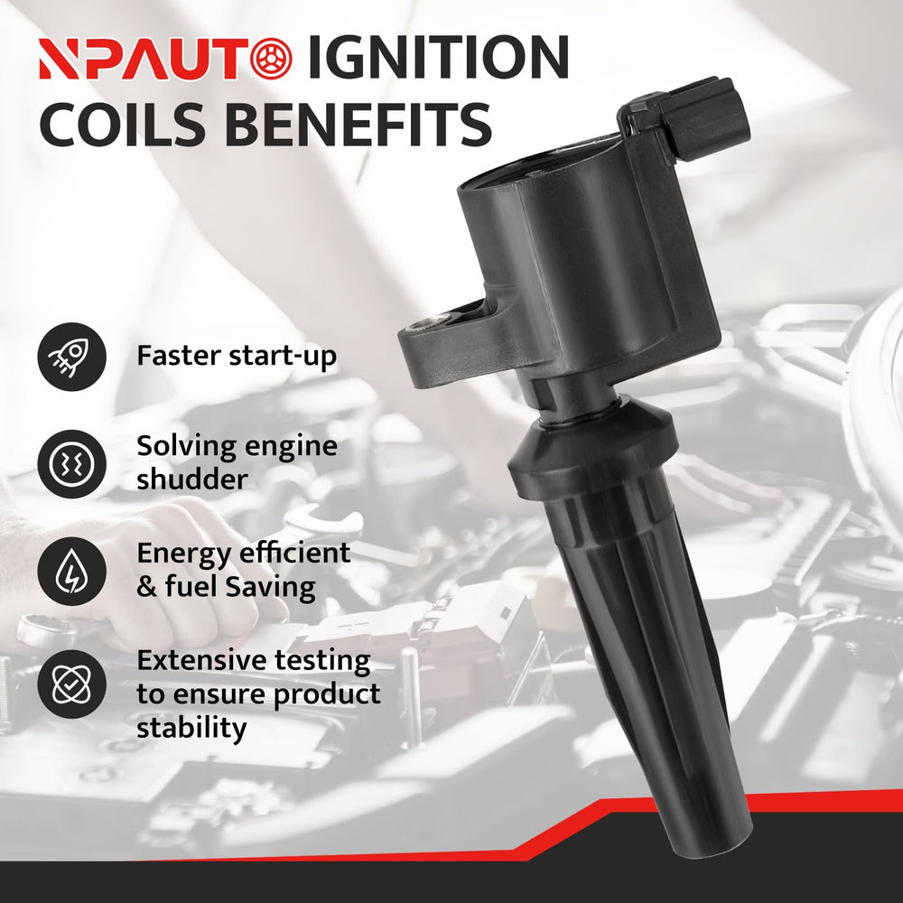 NPAUTO ignition coil pack close-up detail with high‑quality windings and connectors