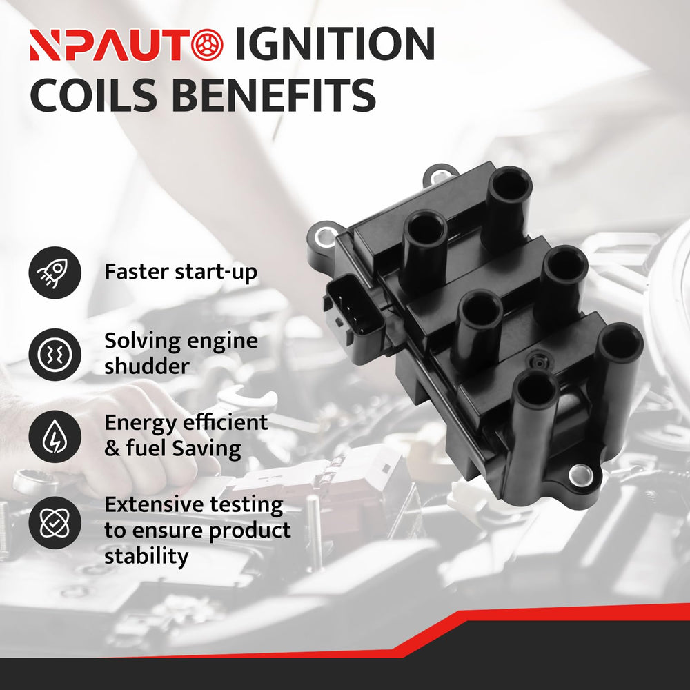 NPAUTO ignition coil pack for Ford Mustang 3.8L V6 supports steady idle and responsiveness