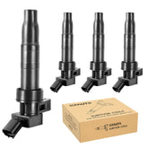 NPAUTO ignition coils pack 4 viewed as a complete set for reliable engine ignition.
