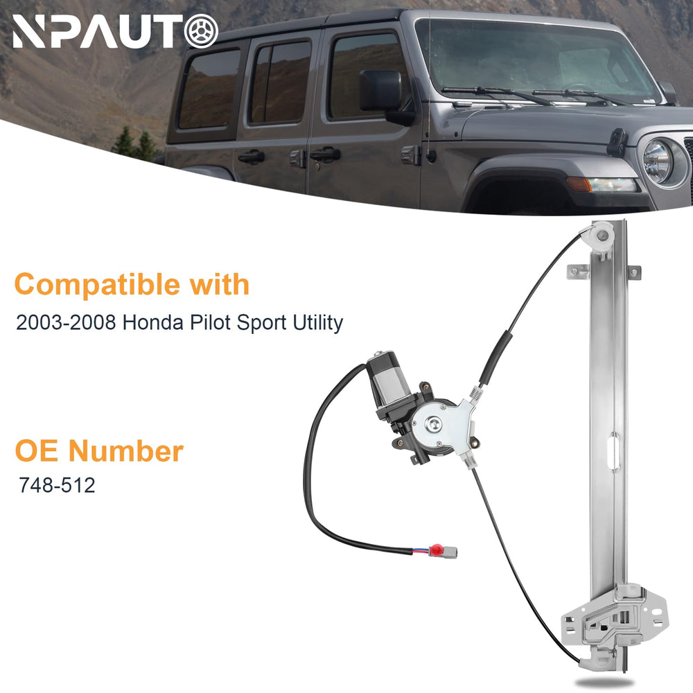 NPAUTO regulator motor assembly closeup shows durable components for longevity.