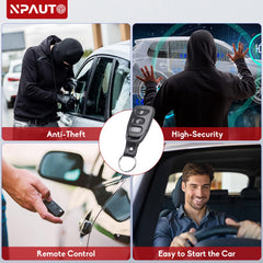 NP Auto trunk/unlock button on OSLOKA-950T remote in use
