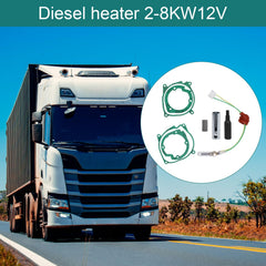 NQEUEPN diesel heater compatibility label for 2kW, 5kW, and 8kW models