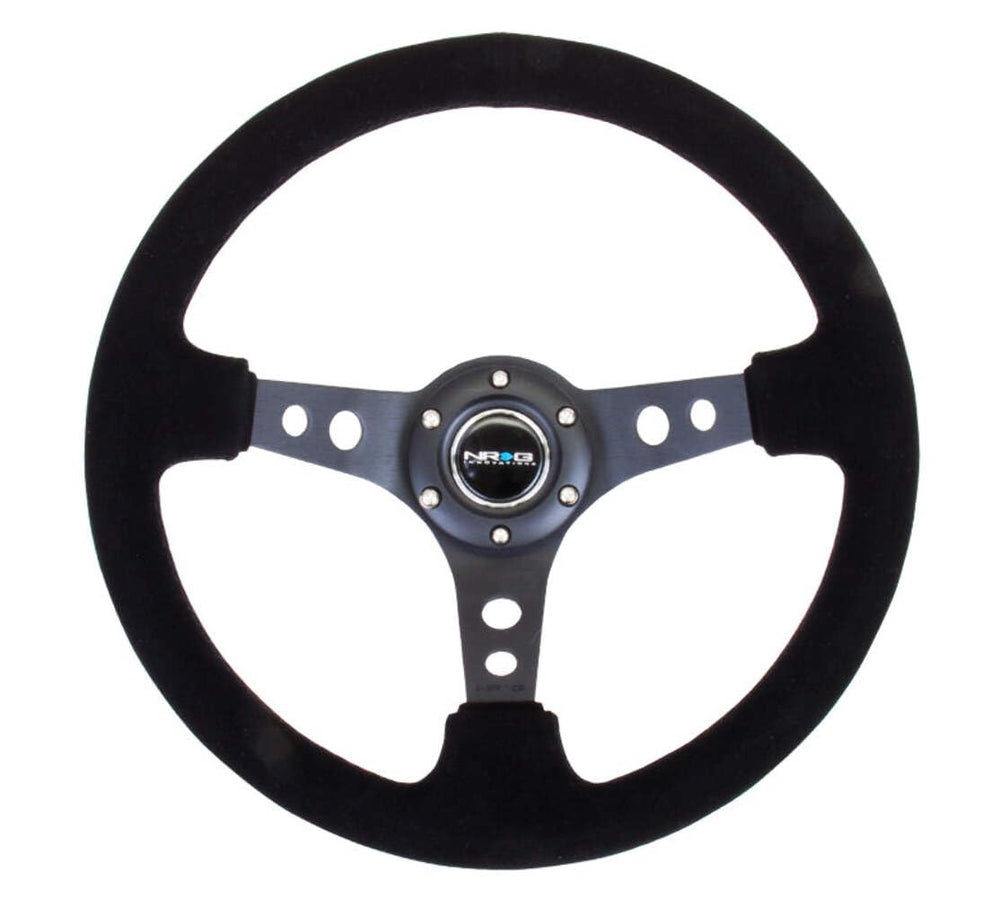 NRG-RST-006-S steering wheel front view showing compact 350mm grip for immersive handling