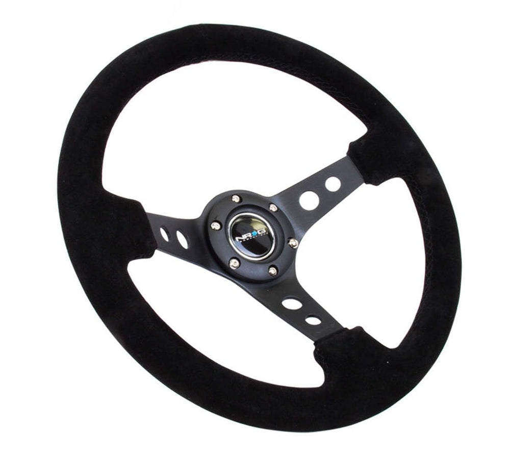 NRG-RST-006-S suede black detail highlights tactile grip and premium feel