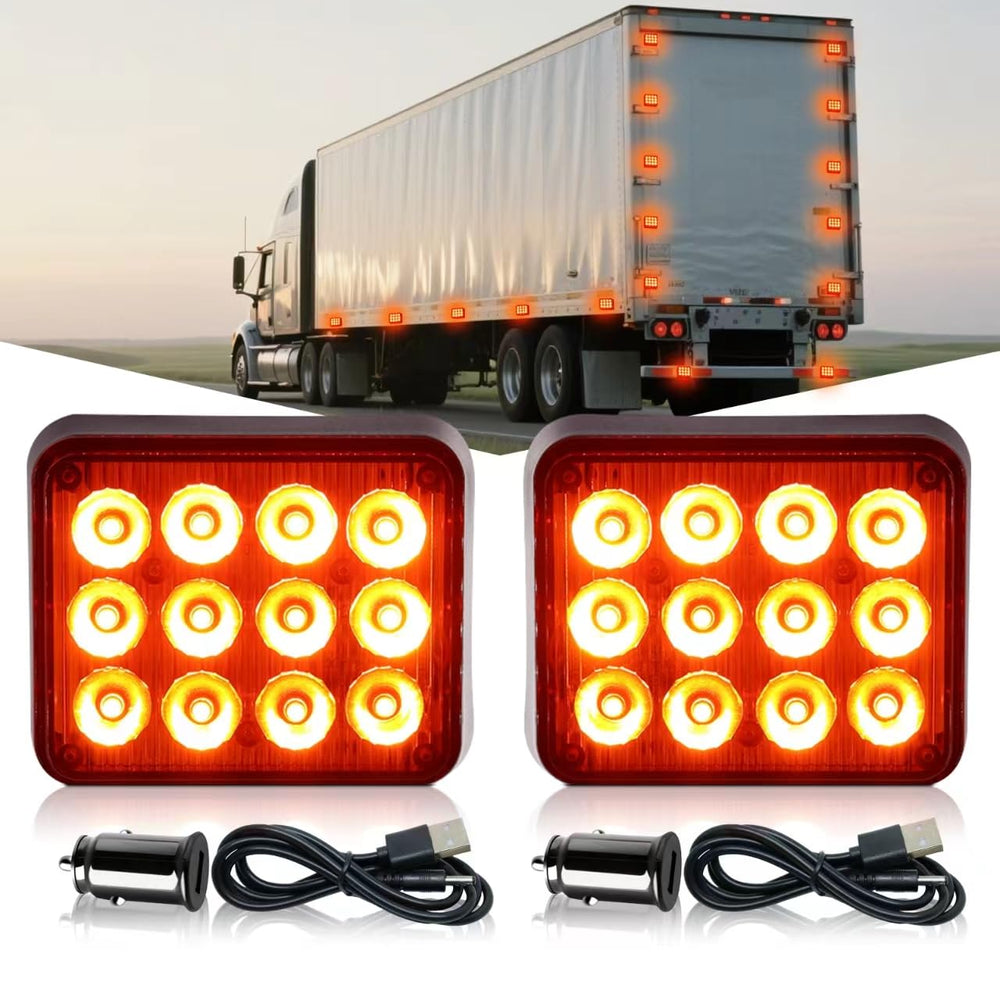 Nrgedzam amber LED emergency strobe light for trucks enhances long-distance visibility.
