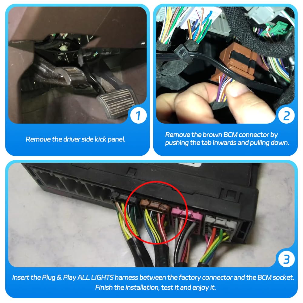 nsautolighting fog-lights-always-on-harness for GMC Yukon boosts dark-road illumination