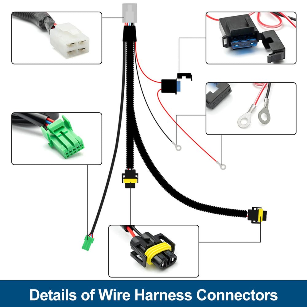 NSLUMO 40A relay image highlights reliable power for LED fog lamps.