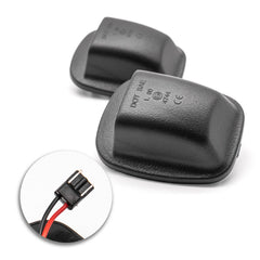 NSLUMO license plate lights demonstrating a plug-and-play upgrade with simple wiring