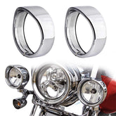 NTHREEAUTO chrome passing lamp visor on Harley for a sleek, durable finish