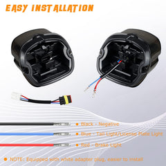 NTHREEAUTO ABS plastic tail light demonstrates impact resistance on Harley