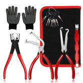 NTOUSIUY electrical disconnect pliers with rugged storage bag for organized car repairs.