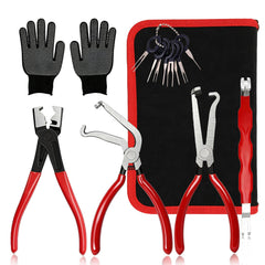 NTOUSIUY electrical disconnect pliers with rugged storage bag for organized car repairs.