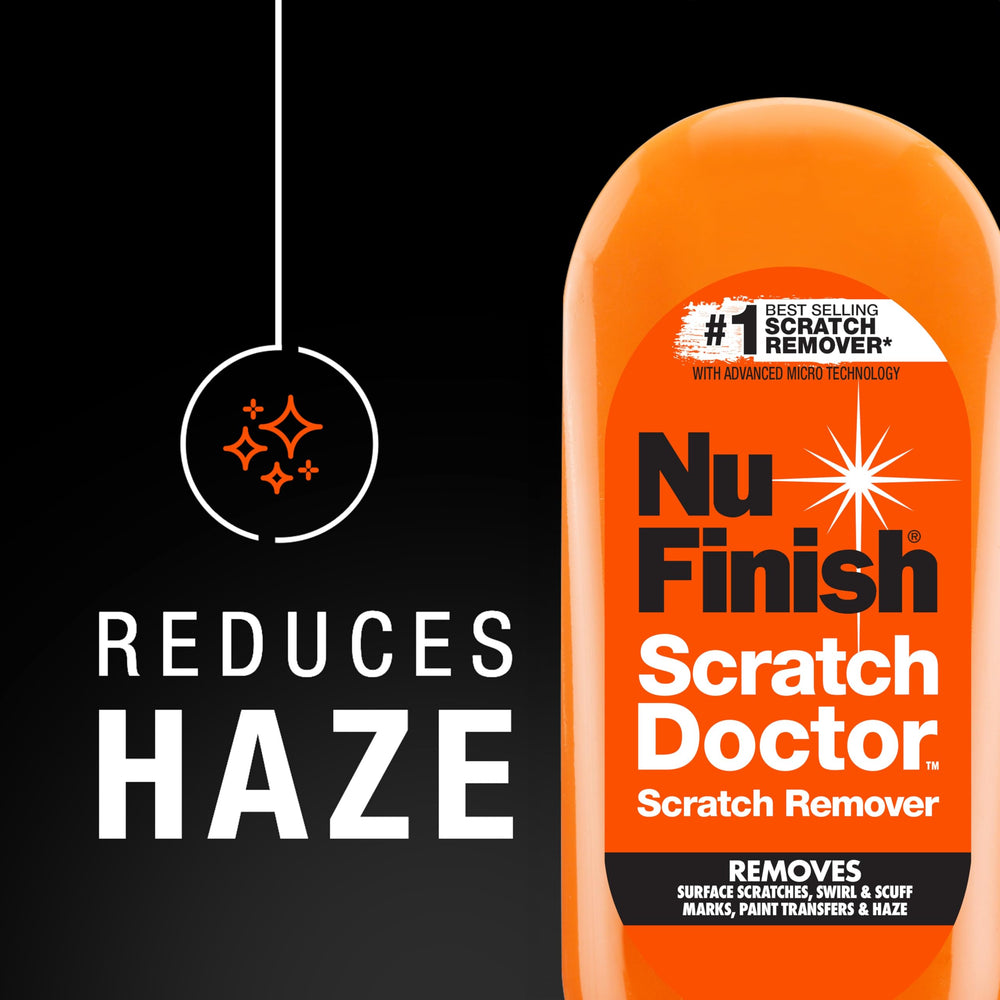 Nu Finish exterior finishing kit box front shows a complete car care solution.