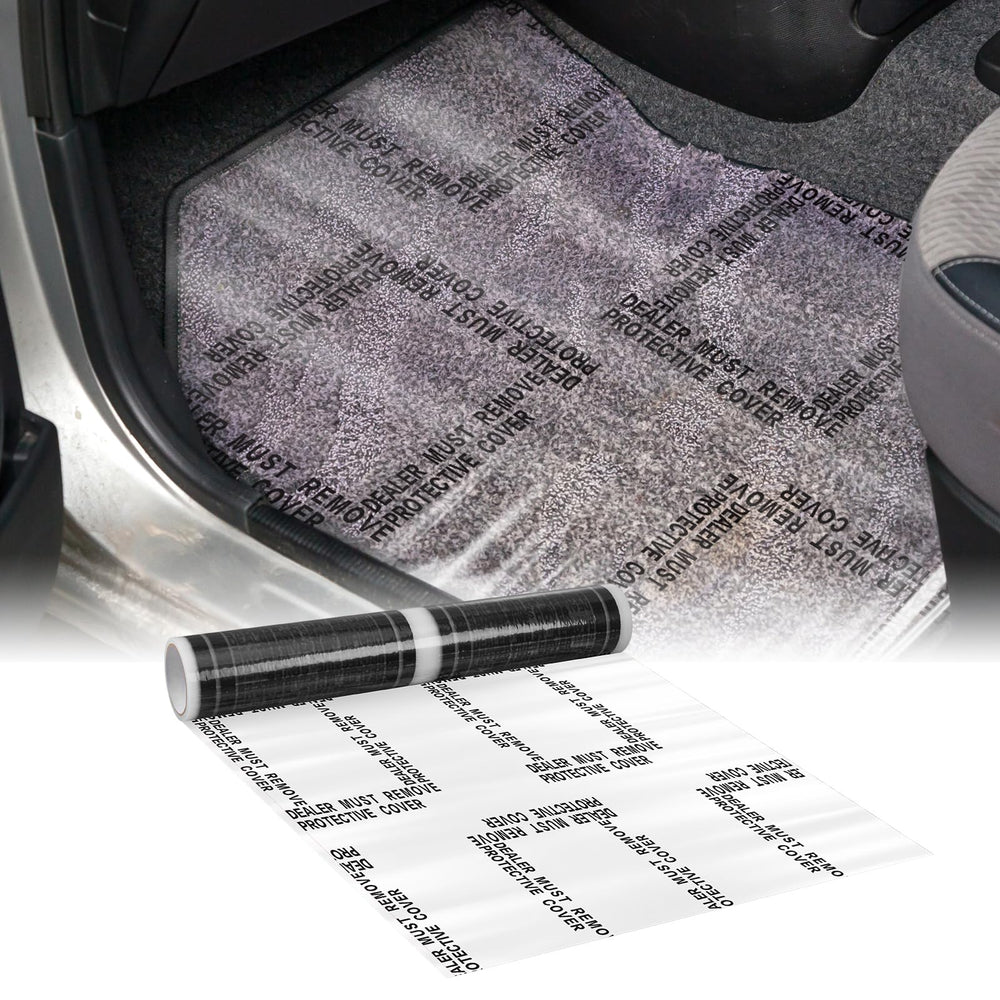 Nuanchu 4mil auto adhesive floor mat roll protects car carpets with clear, seamless coverage.