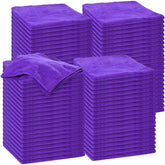 Nuenen microfiber cloths for cars, 120-piece purple set, highly absorbent.