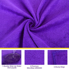 Nuenen washable microfiber towels 40x40 cm, durable for home and car.