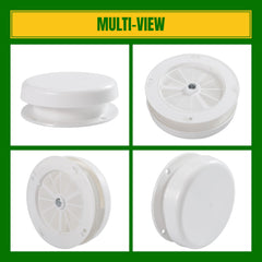 NuFlySic shatterproof plastic construction on RV vent