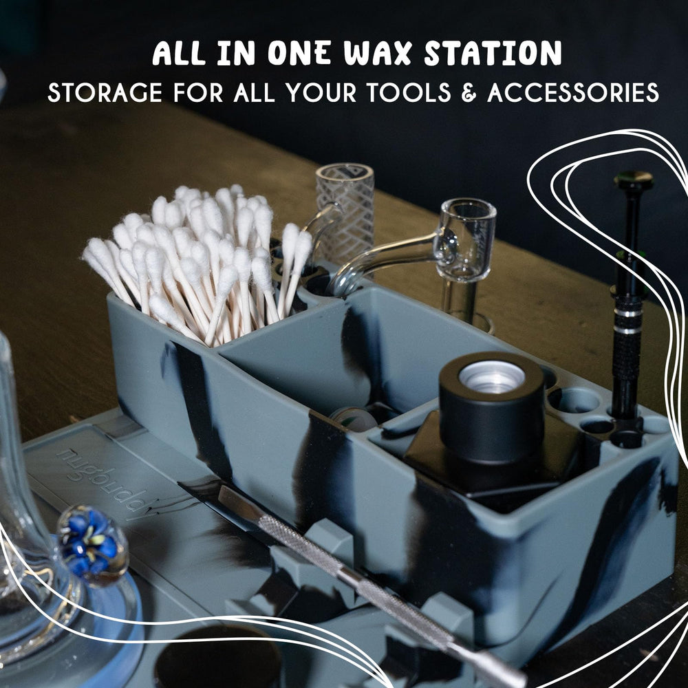 Nugbuddy Wax Tool Station built-in tool holder keeps essential tools within reach.