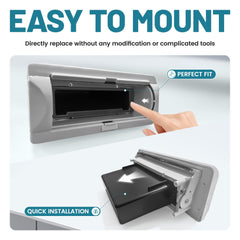 NuIth Dash Storage Pocket compatible with single din car radios for easy upgrade.