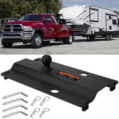 NUOVEPE 5th-wheel to gooseneck adapter in steel construction for heavy-duty towing