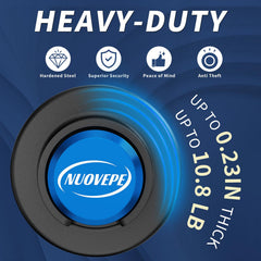 NUOVEPE brass core detail showing anti-pick grooves and drill-resistant pins.