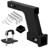 NURATIT hitch extension with 8-inch drop and 2-inch receiver for flexible mounting