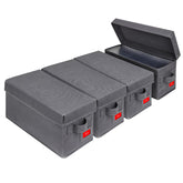 NUSWOR CD storage box with lid closed protects CDs from dust.