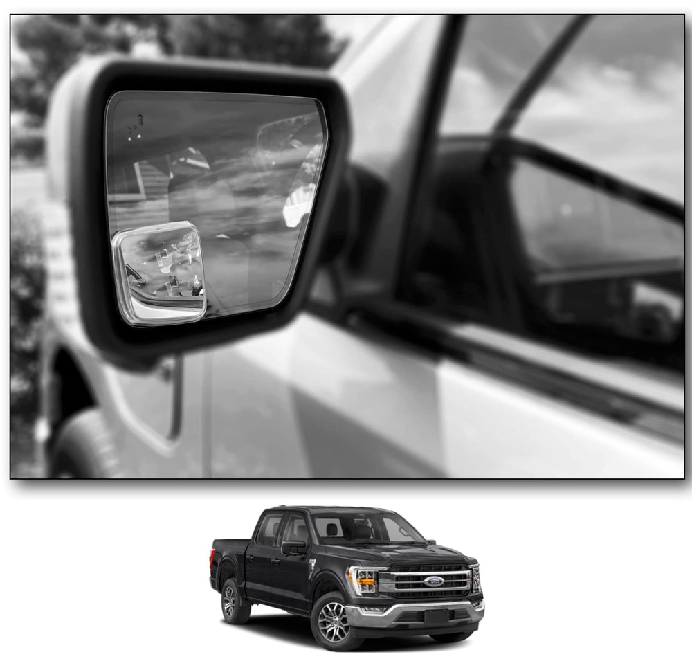 NXTGEN Extended View left mirror widens the field for safer lane changes.