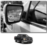 NXTGEN Extended View left mirror widens the field for safer lane changes.