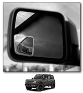 NXTGEN Extended View left Bronco BLIS mirror improves lane awareness.