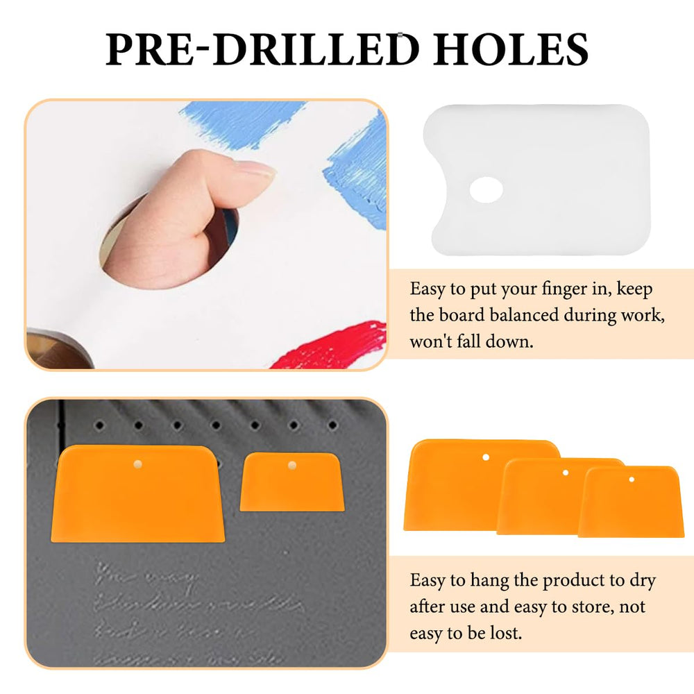 NYTKL palette scraper set durable and reusable for fillers, glazes, or caulks