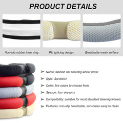 NYTKL universal-fit steering wheel cover for most cars and SUVs.