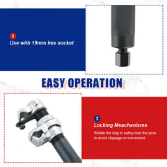 NYXOVA Coil Spring Compressor Tool rugged frame minimizes flex under tension