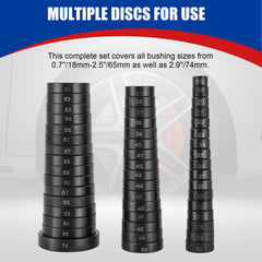 NYXOVA interchangeable discs chart helps pick the right size
