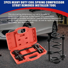NYXOVA Macpherson strut spring compressor in use on a vehicle for safe, efficient compression.