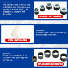 NYXOVA nylon centering cone provides accurate alignment for smooth bearing removal.