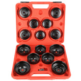 NYXOVA oil filter cap wrench set in case for easy transport and organization.