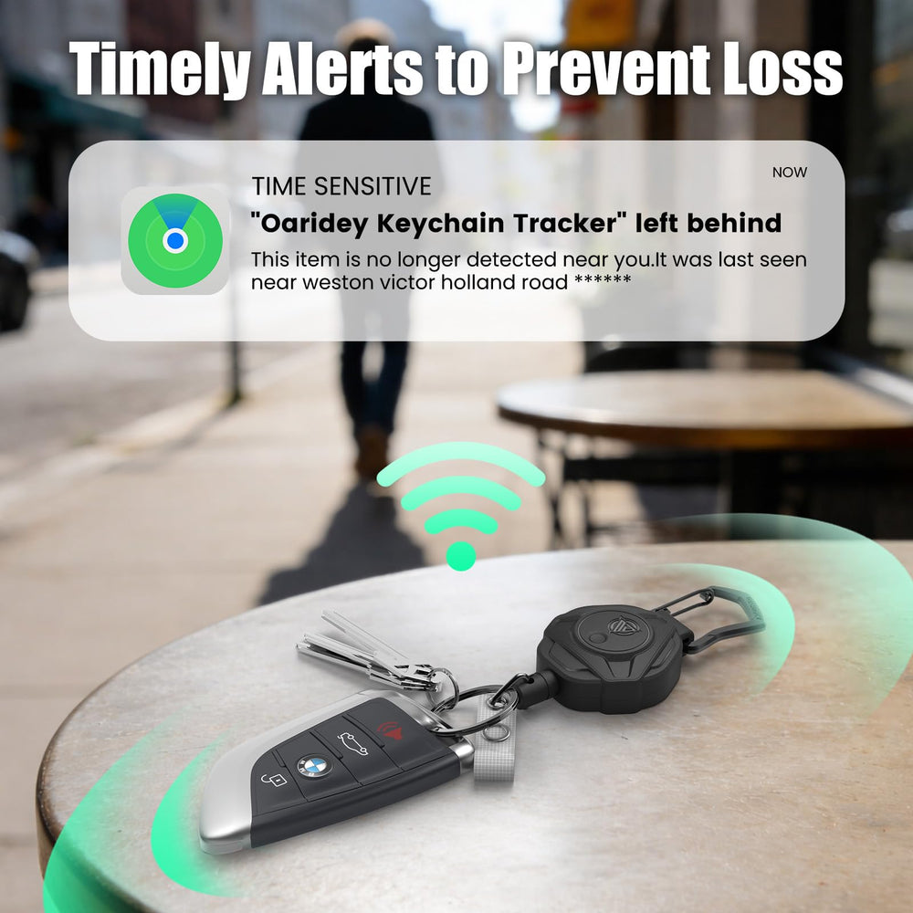 Oaridey left-behind notification alerts when essentials are missing.