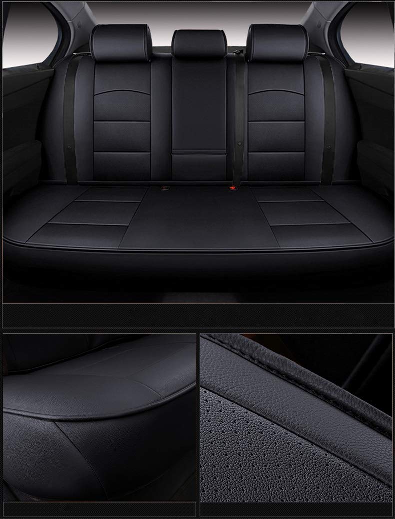 OASIS AUTO Complete seat cover package for Jeep Wrangler JK in Black.