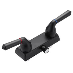 OasisFlow RV shower faucet 4-inch in matte black for compact RV bathrooms